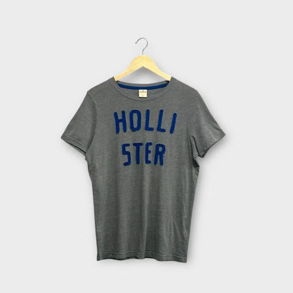 홀리스터 블루로고 라운드 티셔츠 M-L 상품이미지1