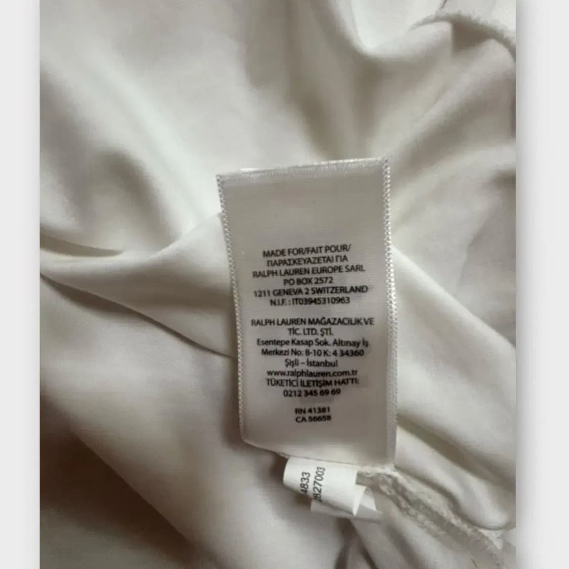 폴로 랄프로렌 화이트 카라 티셔츠 L 상품이미지4