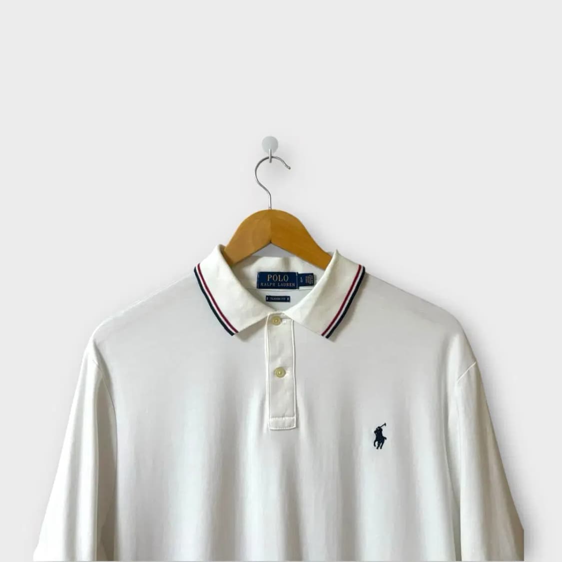 폴로 랄프로렌 화이트 카라 티셔츠 L 상품이미지6