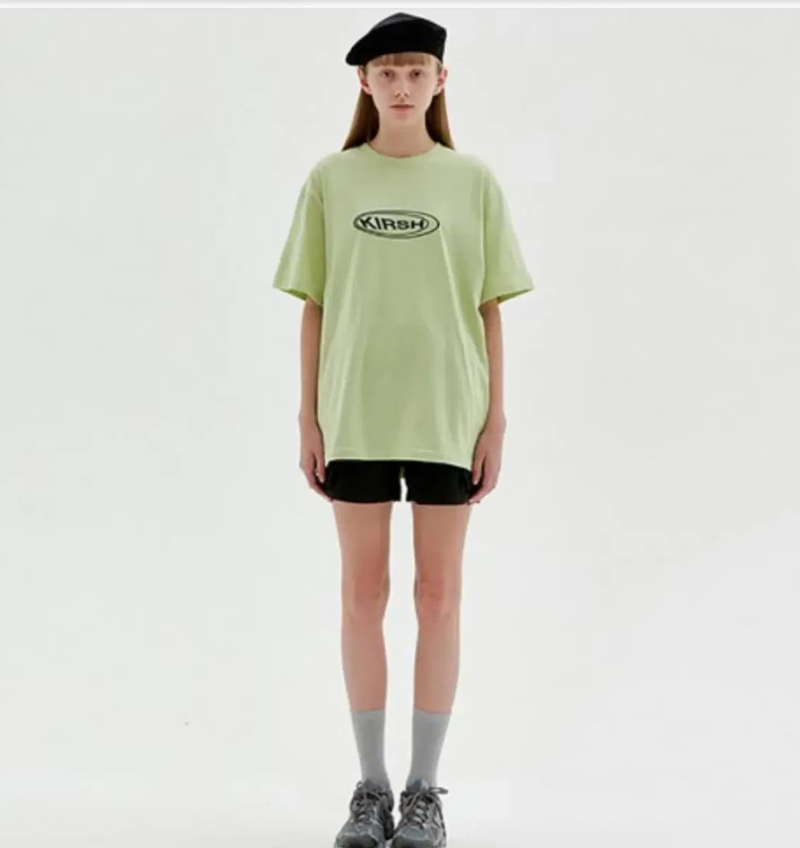 키르시 서클로고 티셔츠 (라이트 그린)-1사이즈 상품이미지2
