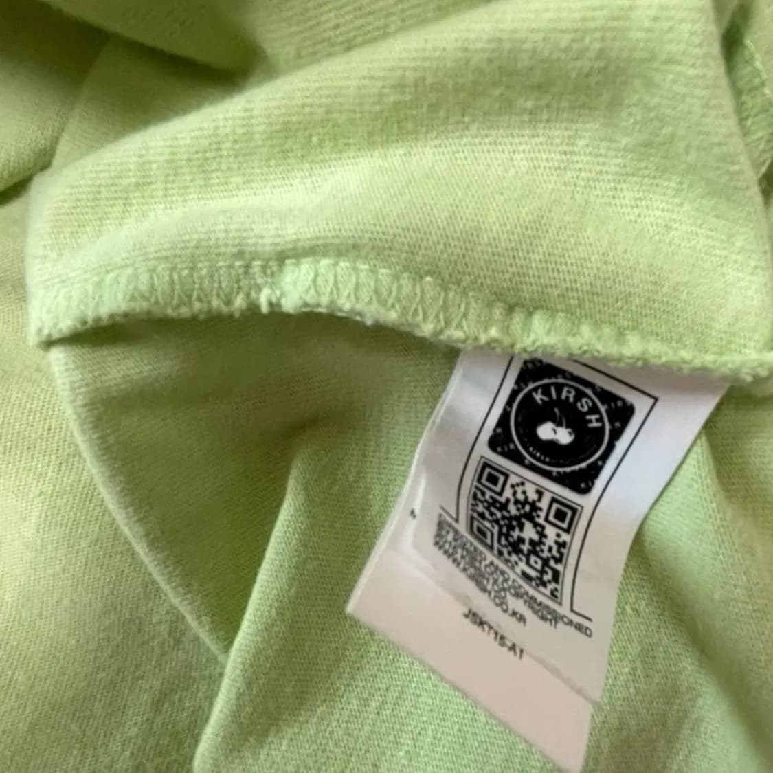 키르시 서클로고 티셔츠 (라이트 그린)-1사이즈 상품이미지6