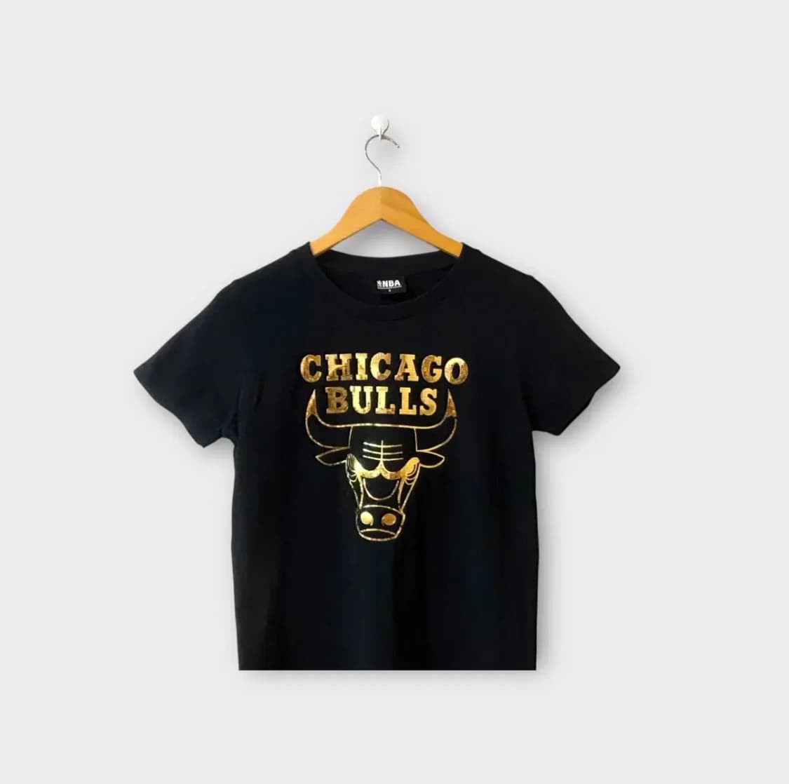 NBA Chicago Bulls 골드 그래픽 티셔츠 S 상품이미지1