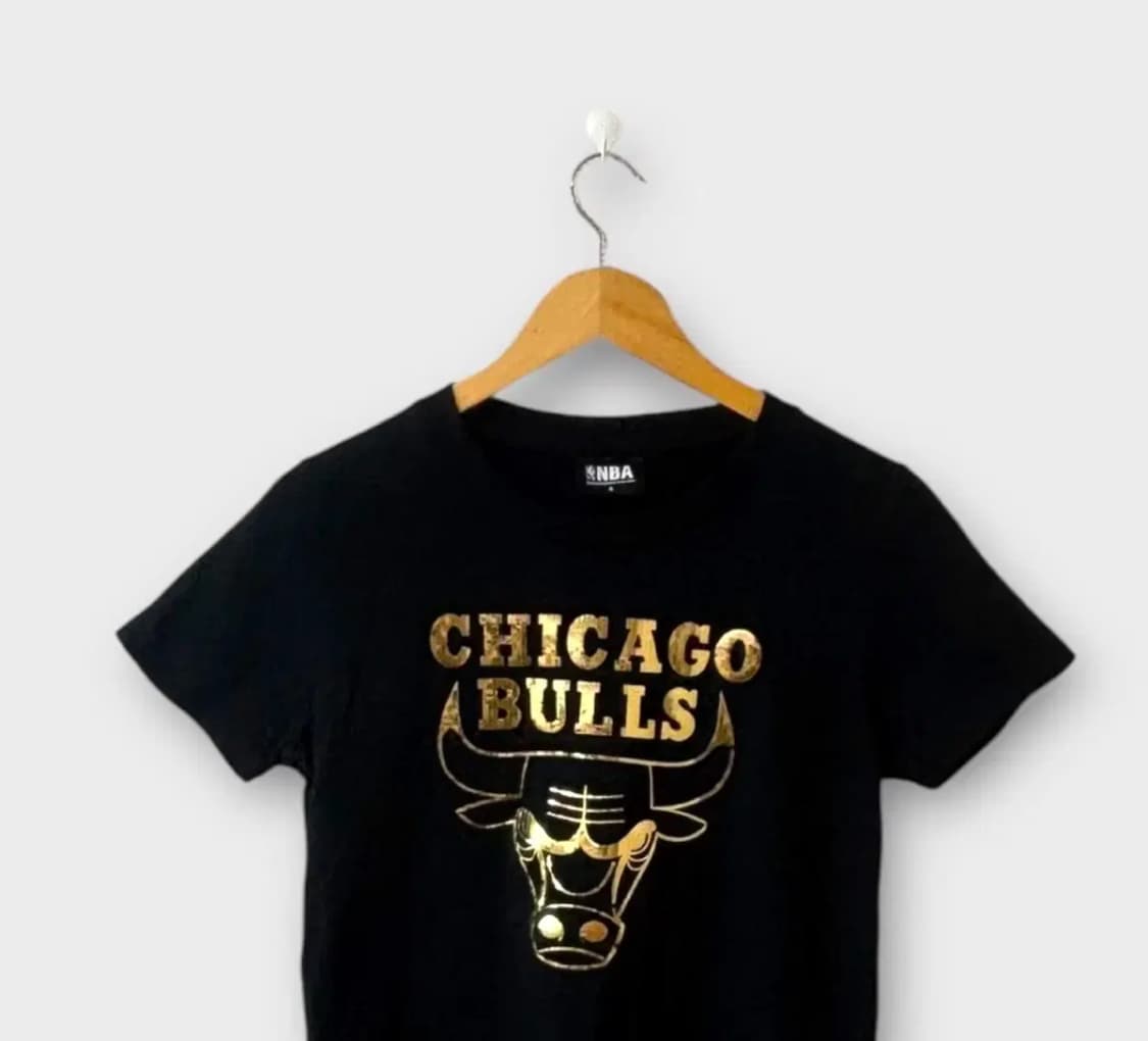 NBA Chicago Bulls 골드 그래픽 티셔츠 S 상품이미지2