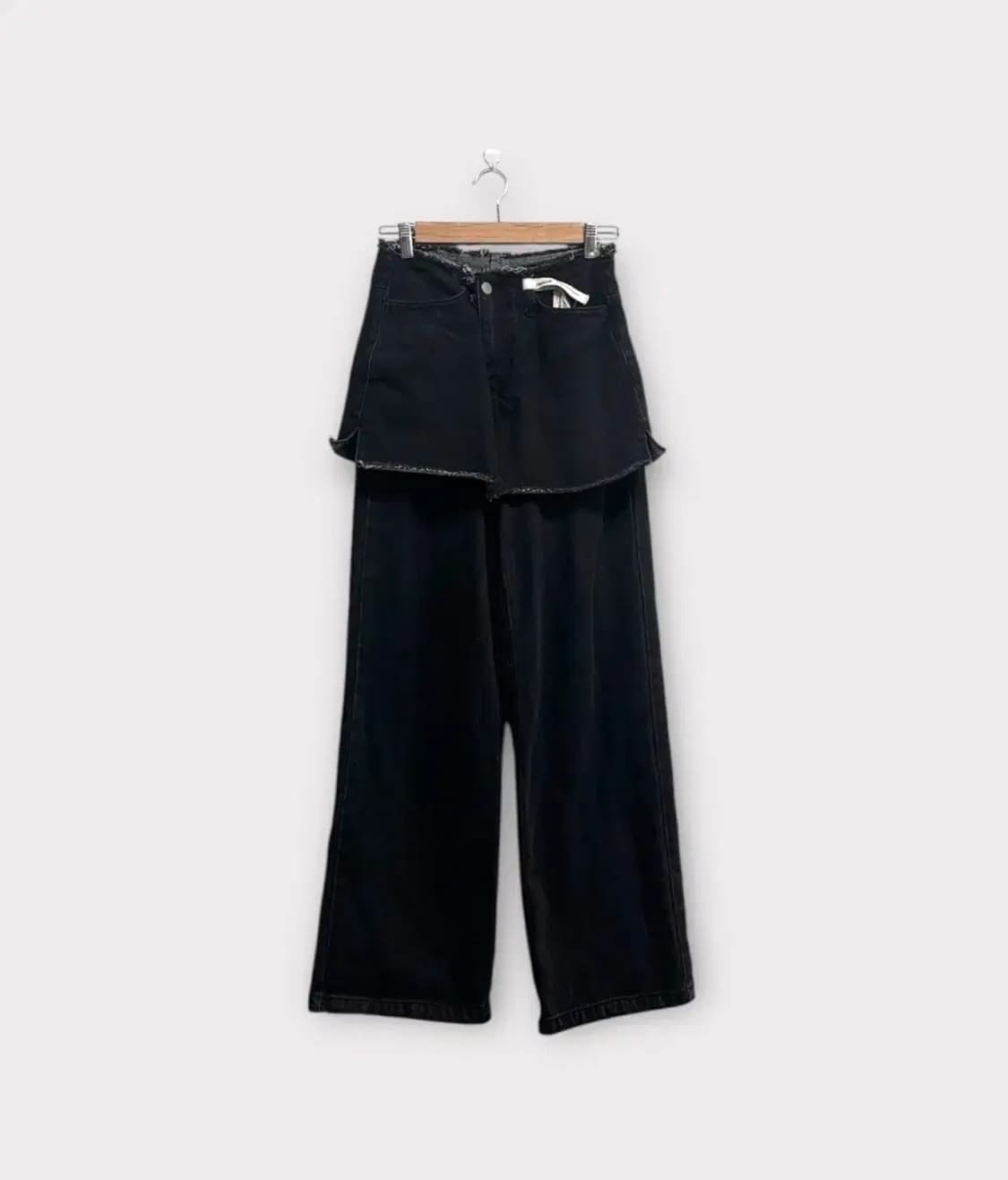 오아이오아이 뉴진스 착용 레이어드 스커트 데님 팬츠-S 상품이미지1