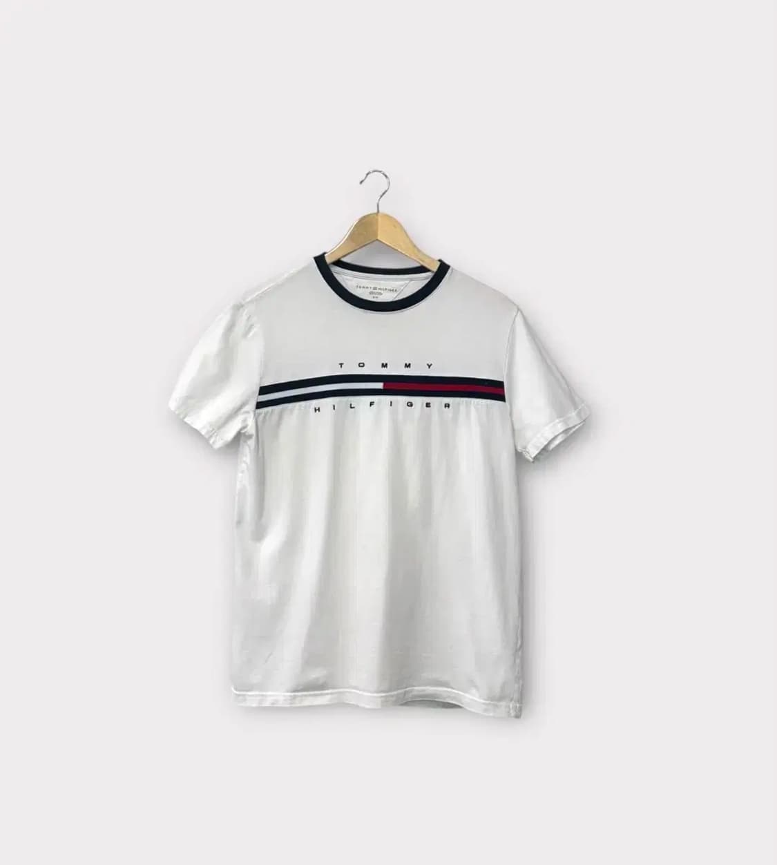 타미힐피거 플래그 로고 라운드 티셔츠 S 상품이미지1