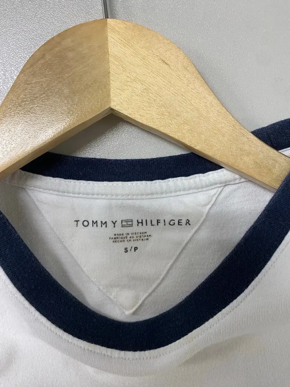 타미힐피거 플래그 로고 라운드 티셔츠 S 상품이미지4