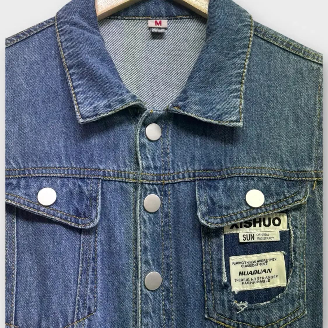 데님 벨티드 퍼프벌룬 점프수트 S-M 상품이미지5