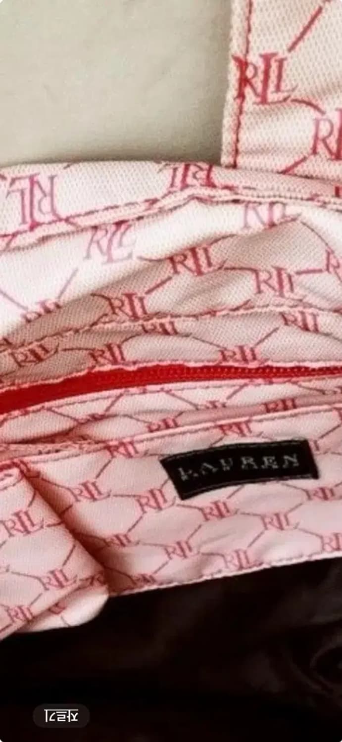Ralph Lauren Logo Pattern 로즈핑크 숄터 토트백 상품이미지3