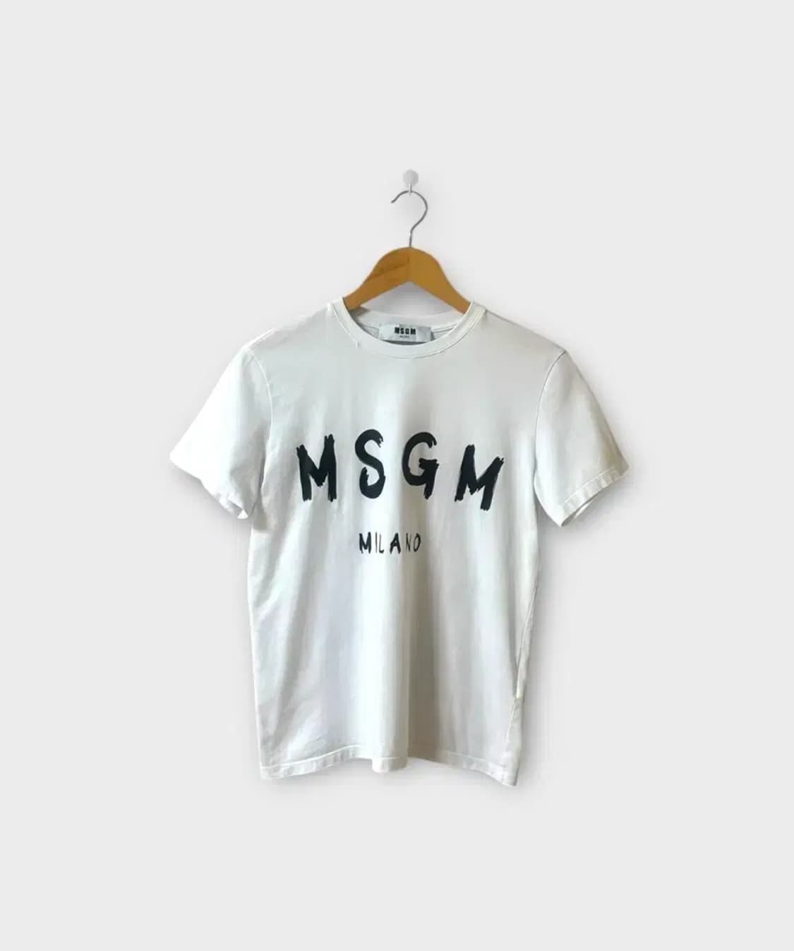 MSGM 밀라노 로고 라운드 티셔츠 S-M 상품이미지1