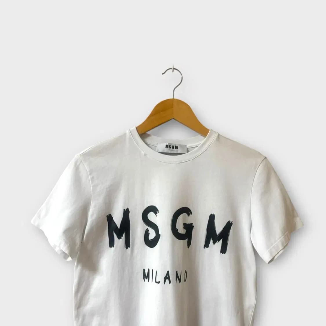 MSGM 밀라노 로고 라운드 티셔츠 S-M 상품이미지2