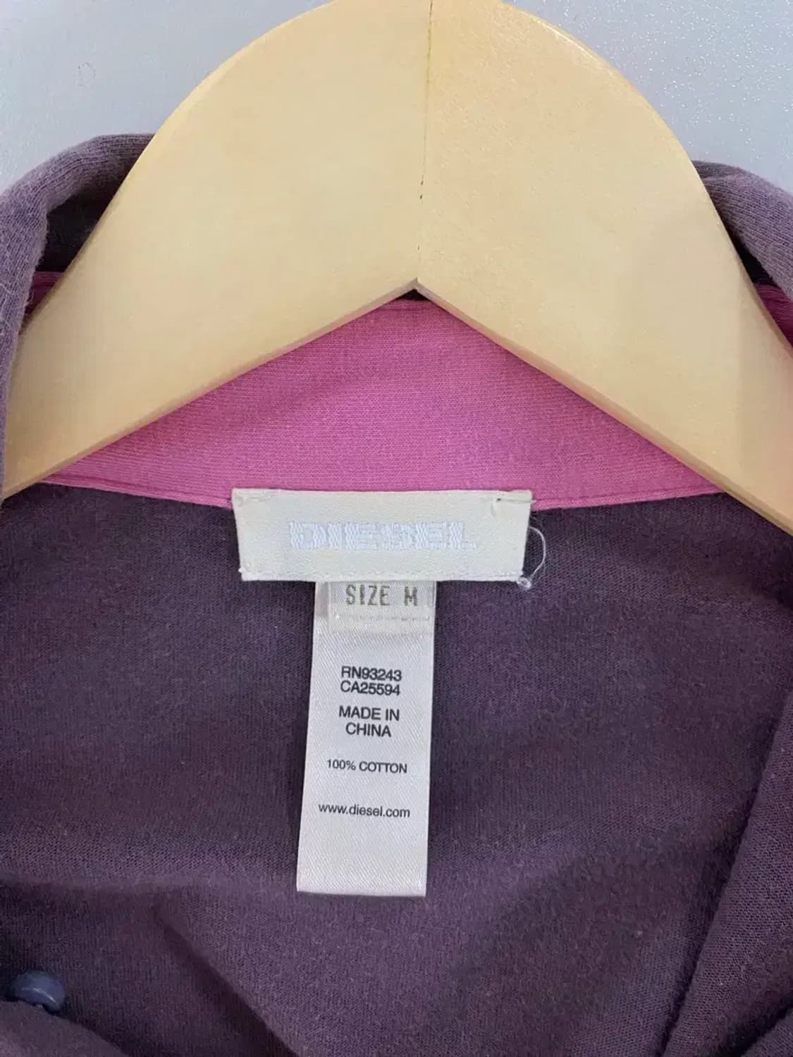 디젤 Diesel 워싱 반팔 카라티 M 상품이미지4