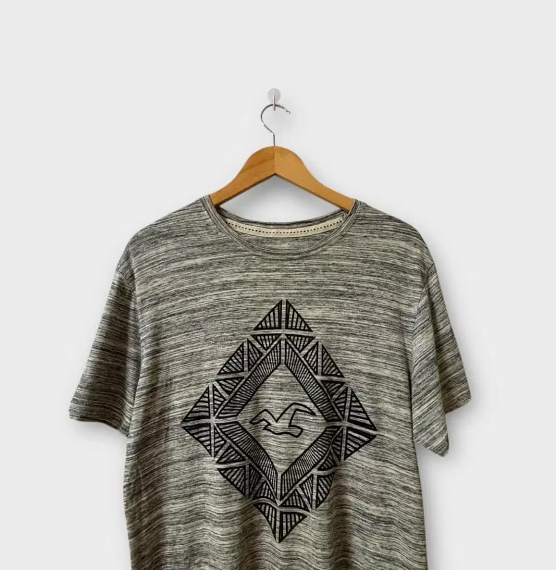 홀리스터 프린팅 그레이 반팔티 L 상품이미지3