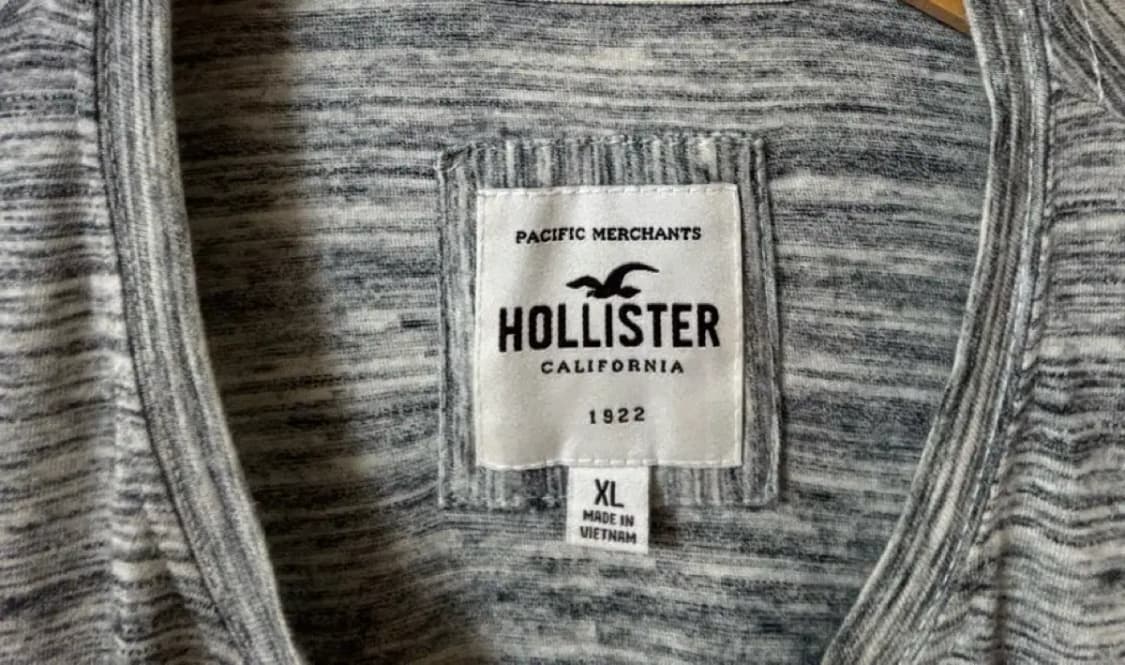 홀리스터 프린팅 그레이 반팔티 L 상품이미지5