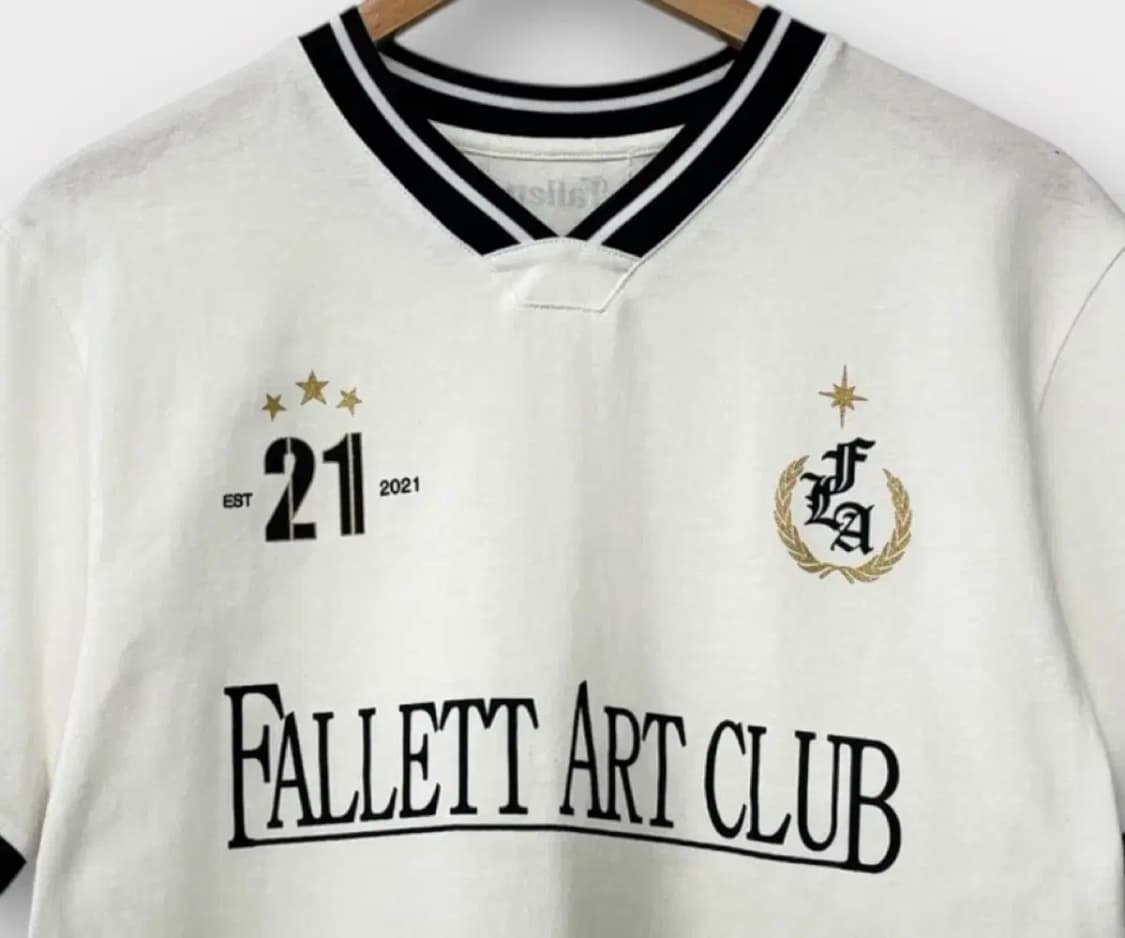 FALLETT 아트 클럽 풋볼 반팔티 화이트 S 상품이미지3