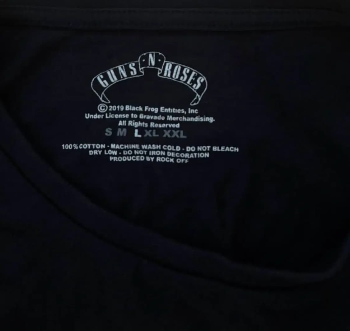 빈티지 90s 건스앤 로지스 해골 반팔티 L 상품이미지5