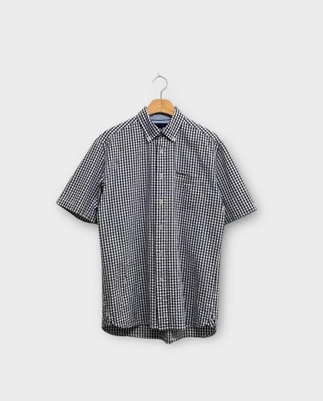 타미힐피거 깅엄체크 셔츠 S-M 상품이미지1