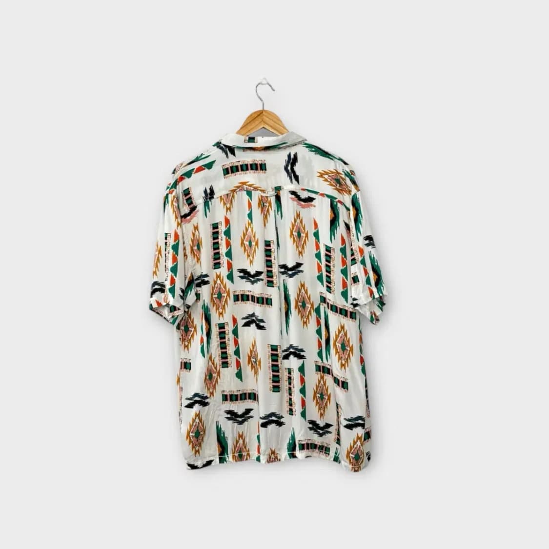 에스닉 패턴 히피 휴가룩 반팔셔츠 L 상품이미지4