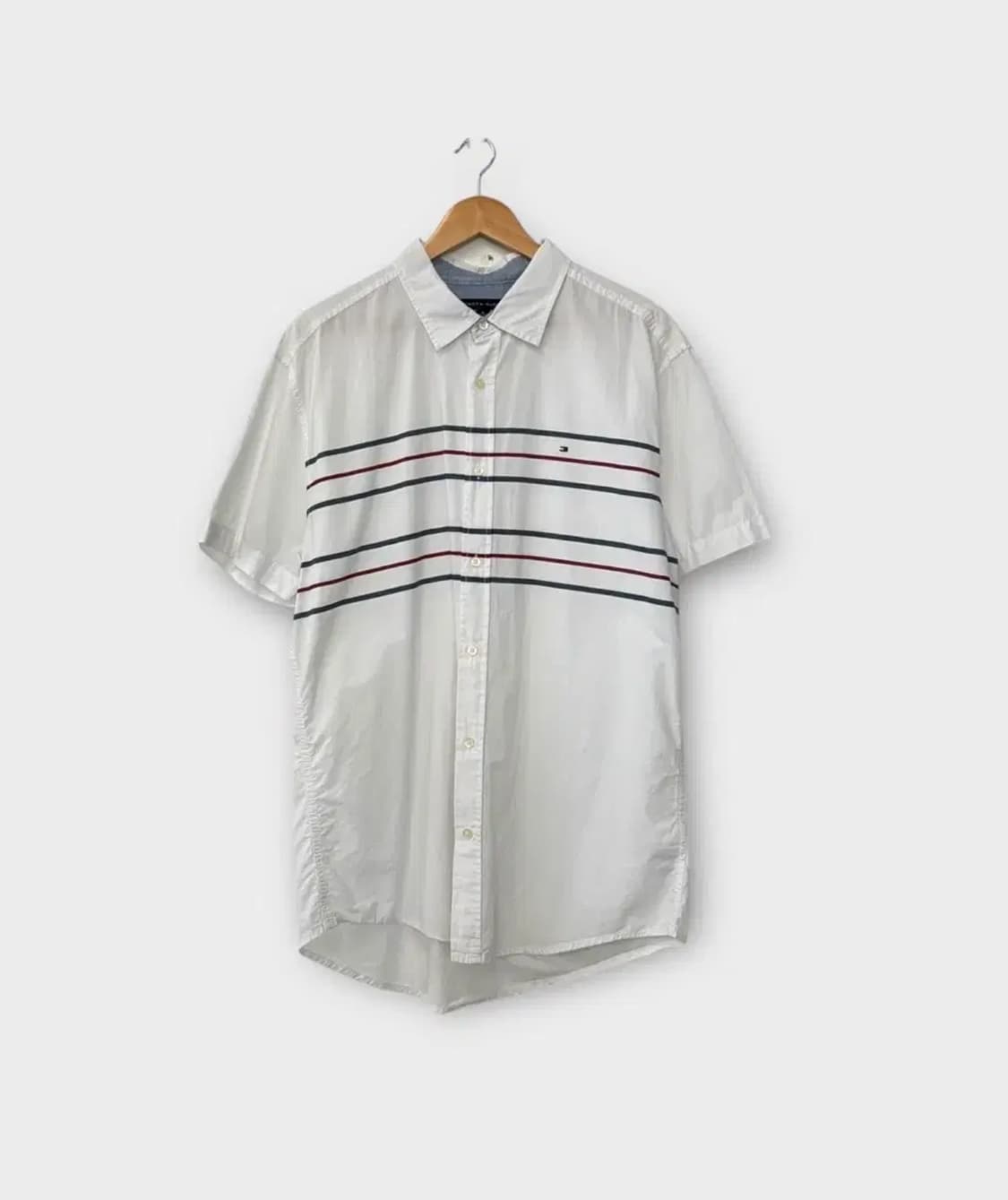 타미힐피거 솔리드 반팔셔츠 XL 상품이미지1