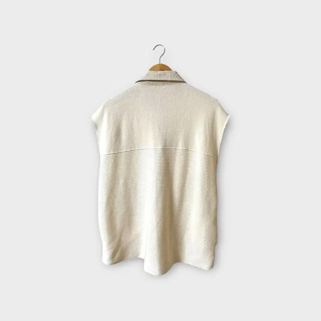 씨위 SIWY 오버핏 빈티지 골지니트 베스트 L 상품이미지3