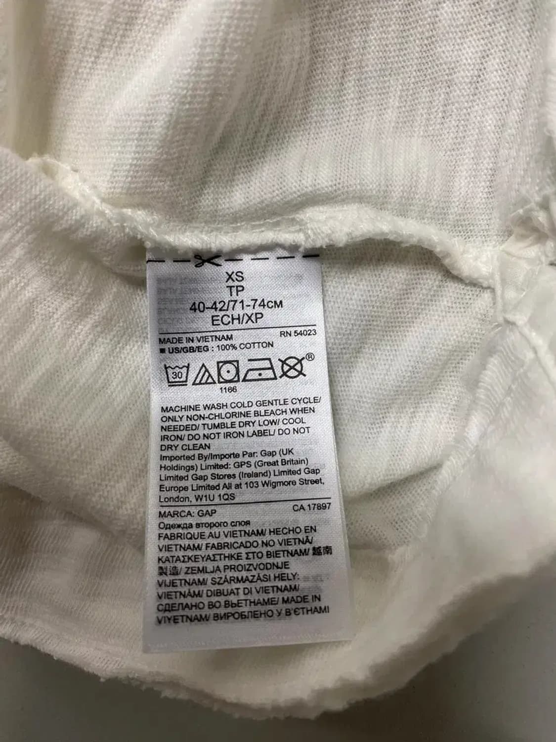 [새상품]갭 GAP 코튼 카라 반팔티 XS 상품이미지5