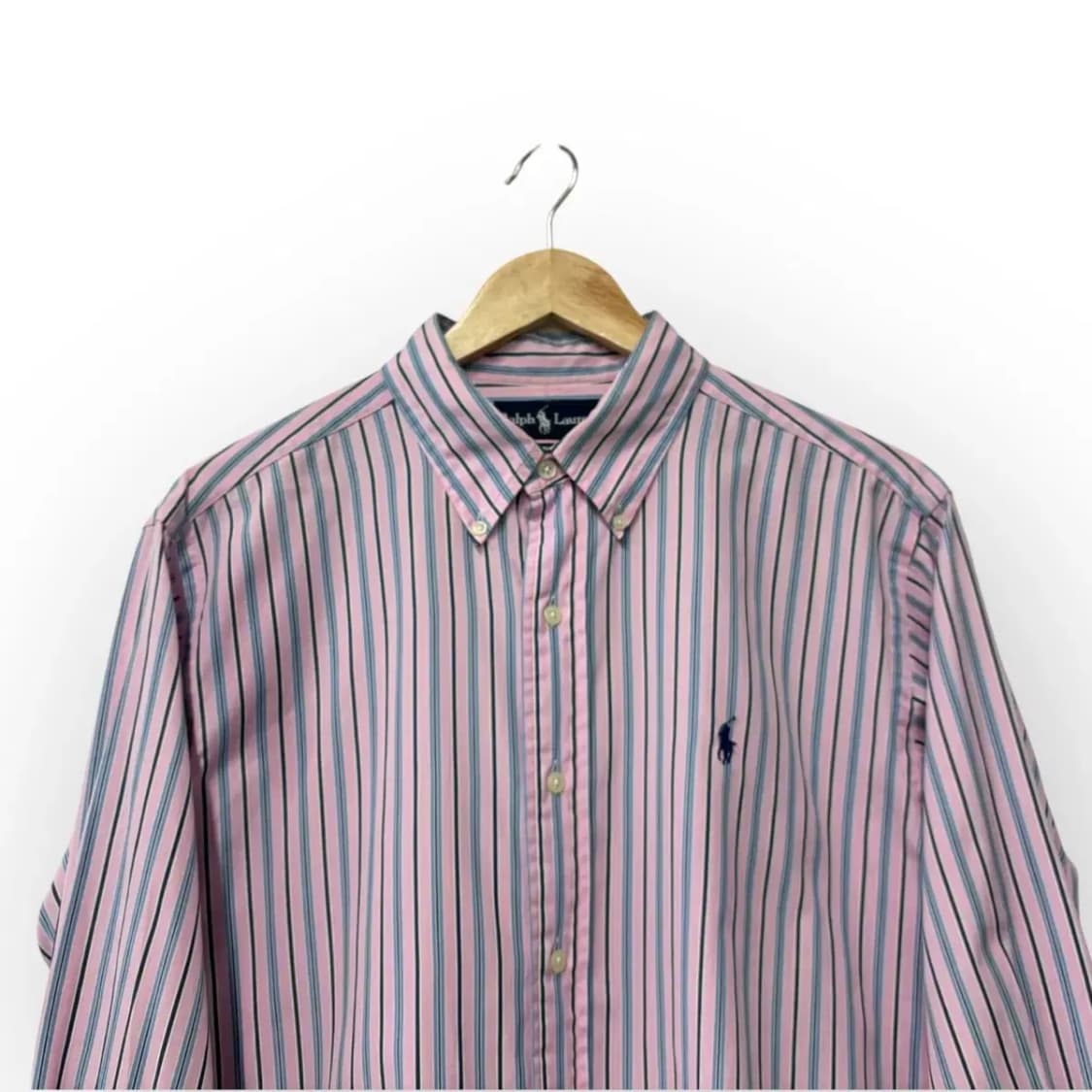 폴로 랄프로렌 핑크 스트라이프 셔츠 M 상품이미지2