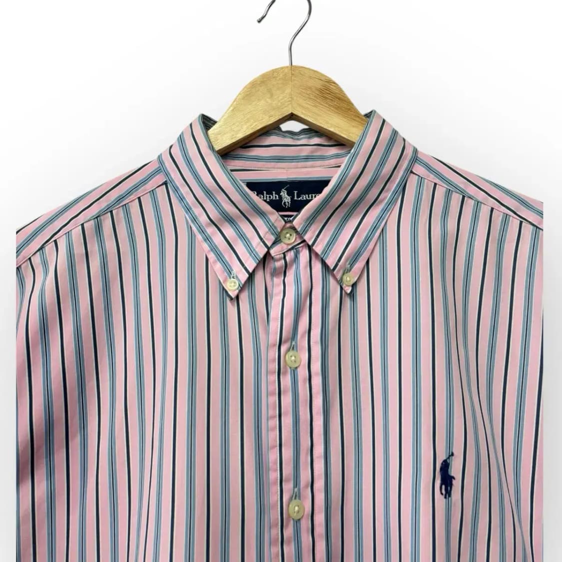폴로 랄프로렌 핑크 스트라이프 셔츠 M 상품이미지3