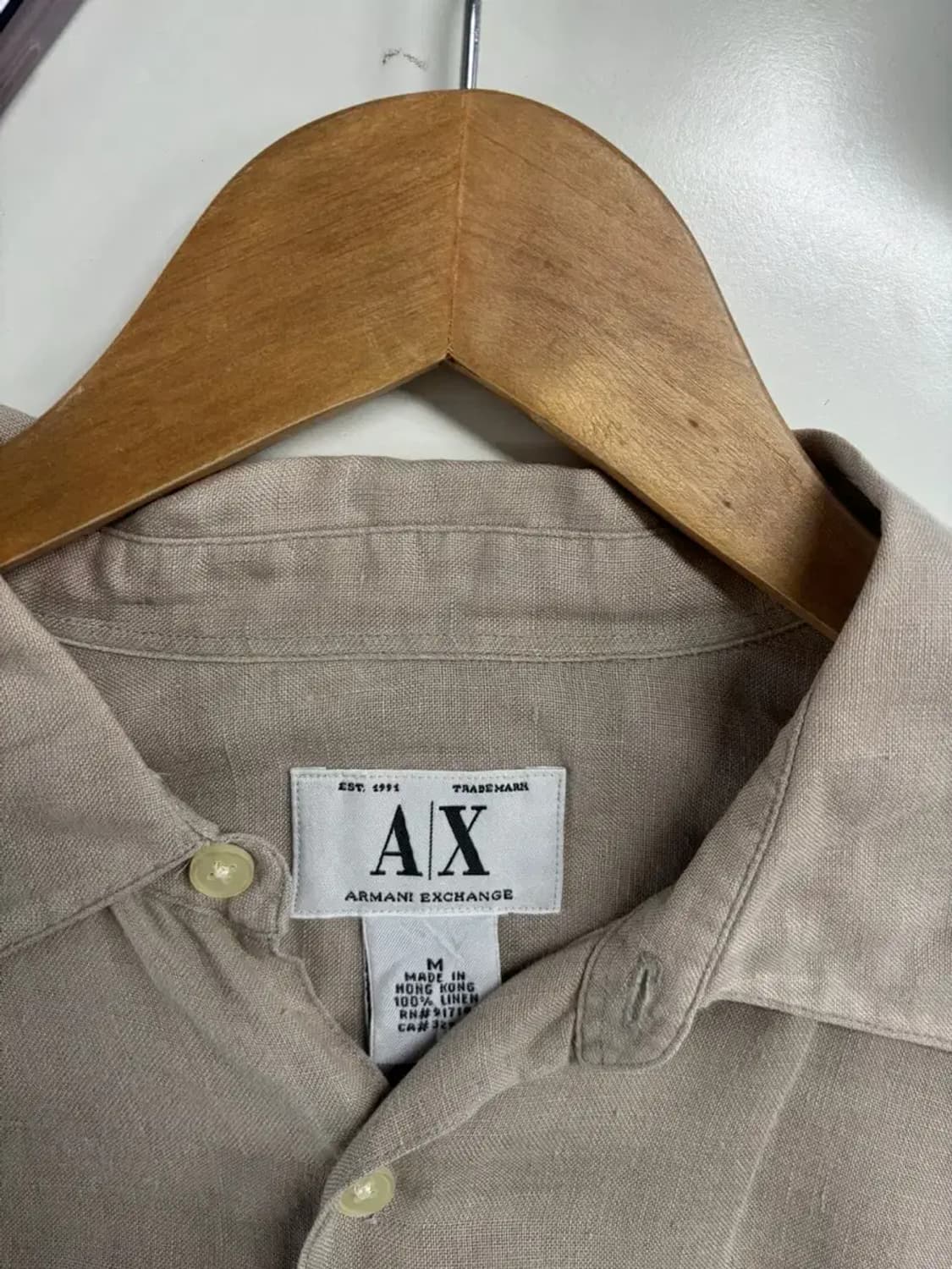 아르마니 A|X 베이지 린넨셔츠 M 상품이미지5