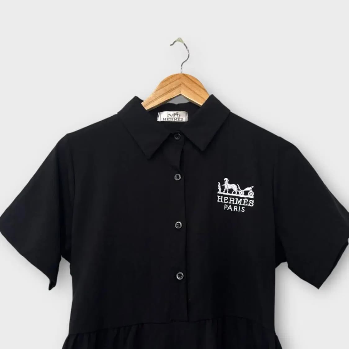 모던 블랙 프릴 카라원피스 M 상품이미지2