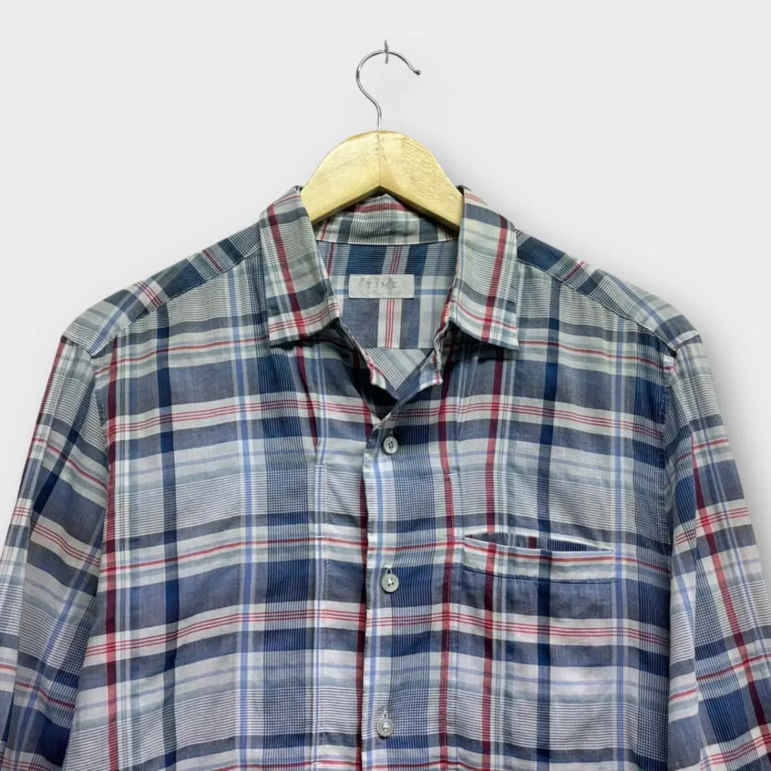 타임옴므 체크 여름셔츠 XL 상품이미지3