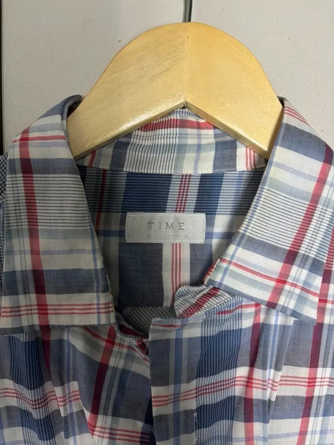 타임옴므 체크 여름셔츠 XL 상품이미지5