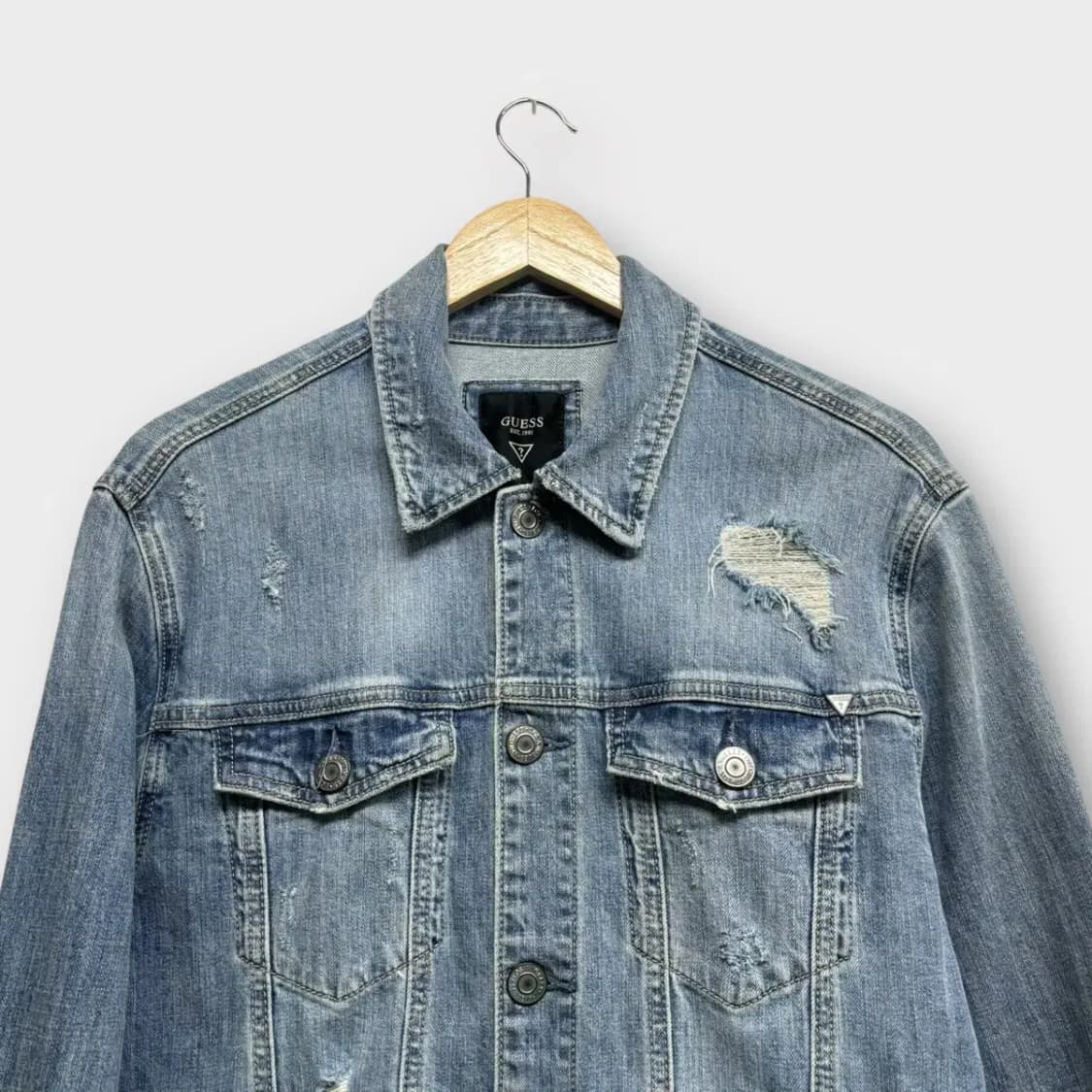 게스 GUESS 데님 청자켓 L 상품이미지3