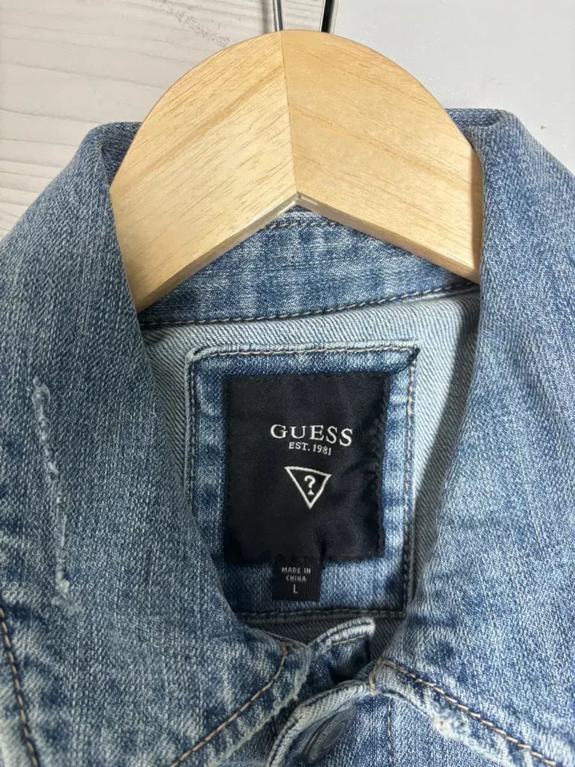 게스 GUESS 데님 청자켓 L 상품이미지5