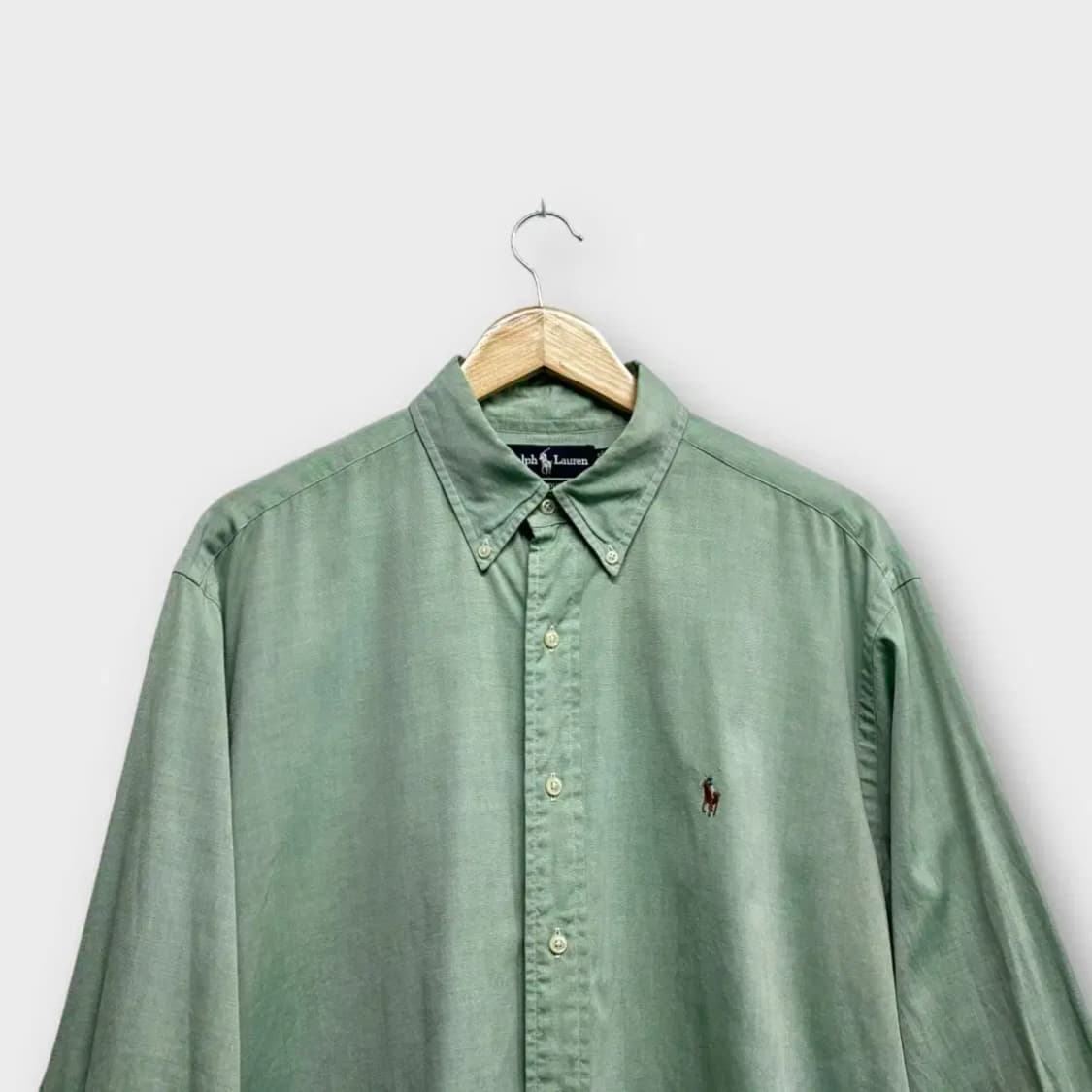 폴로 랄프로렌 옥스포드 민트 남방 XL 상품이미지2