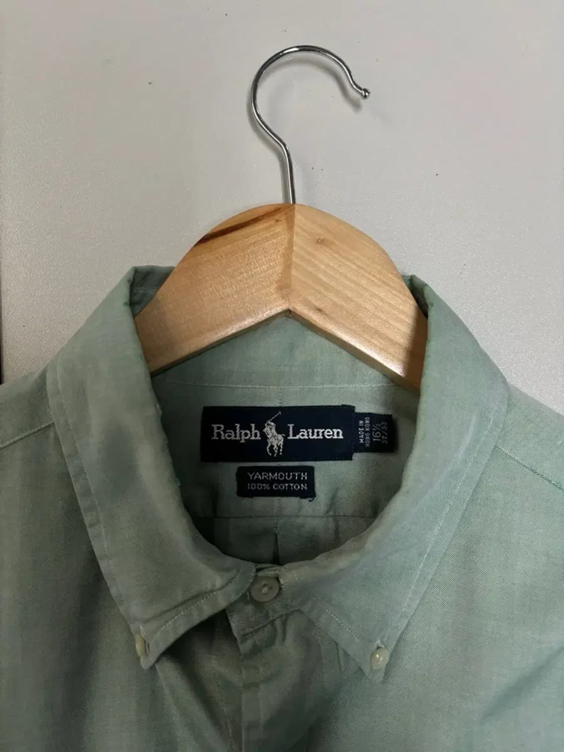폴로 랄프로렌 옥스포드 민트 남방 XL 상품이미지4