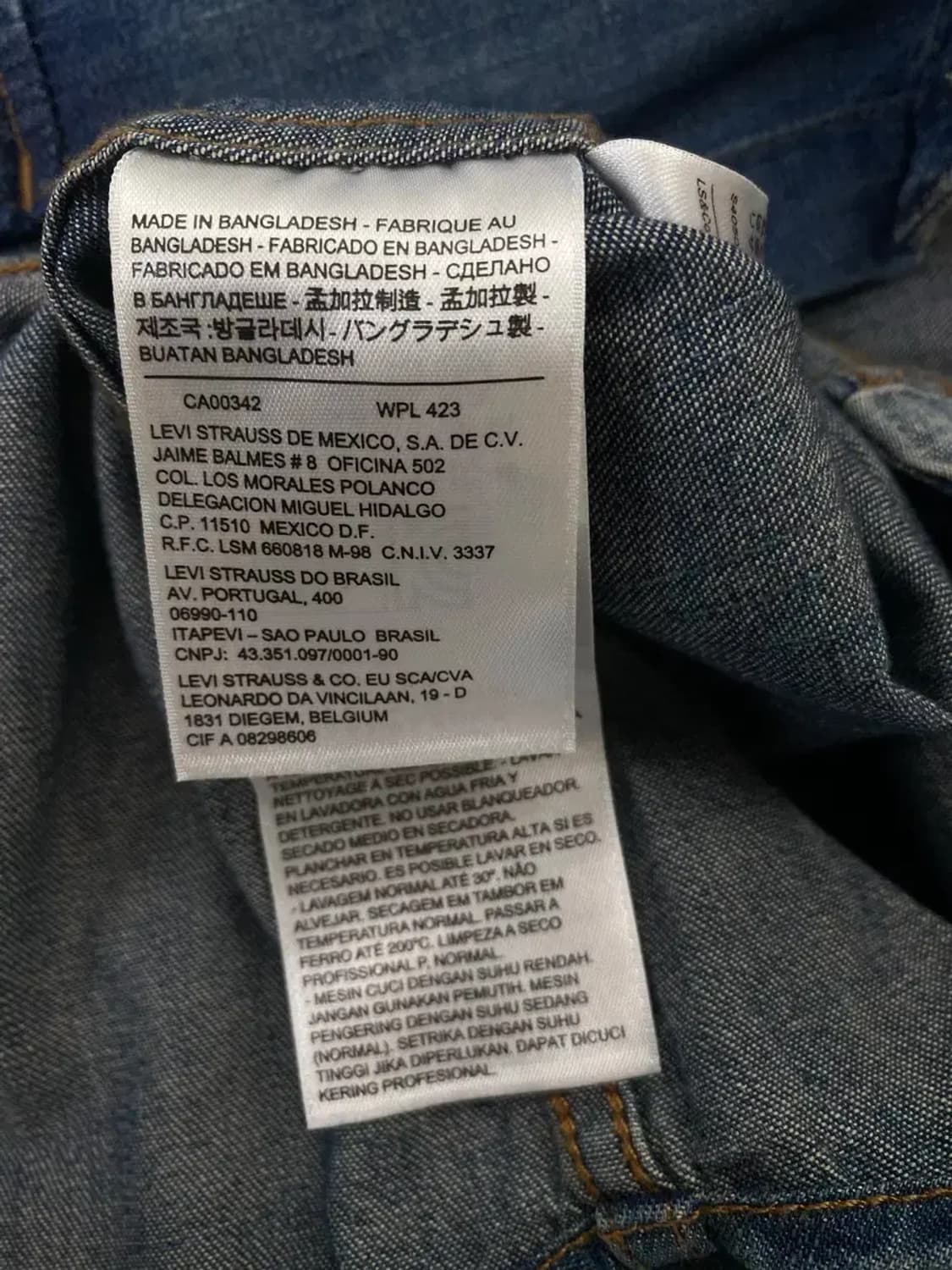 리바이스 LEVI'S 데님 남방 S 상품이미지6
