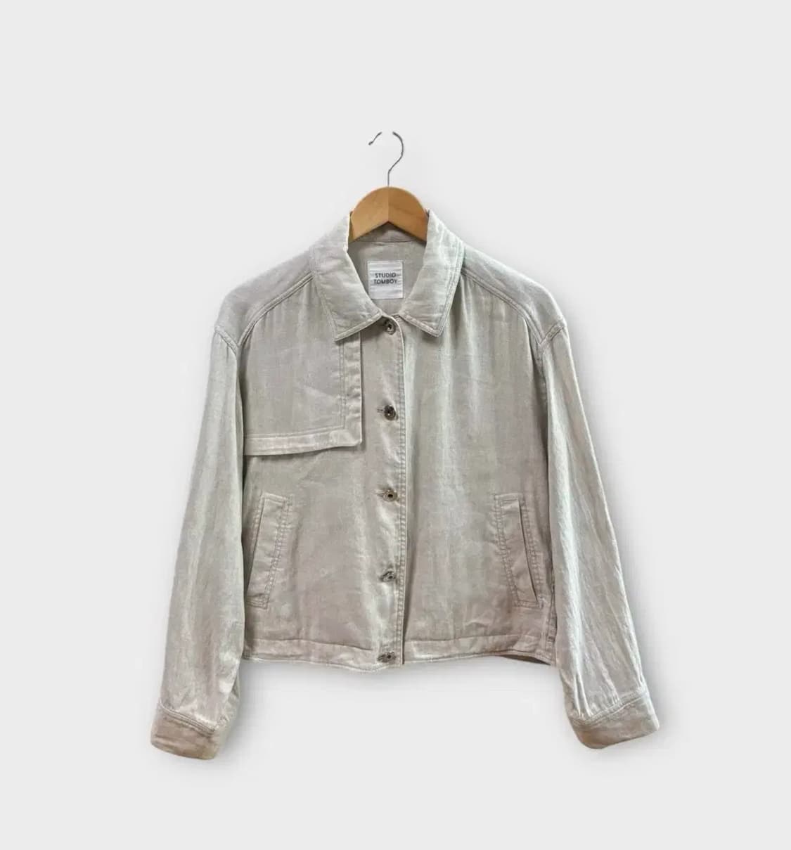 스튜디오 톰보이 면혼방 린넨자켓 Free 상품이미지1
