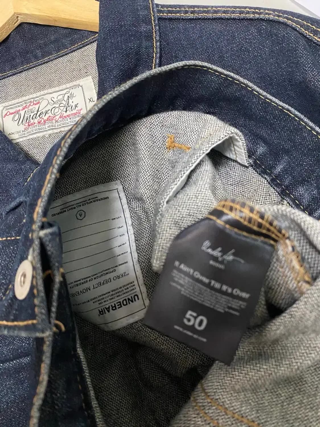 UnderAir 언더에어 데님 흑청자켓 L 상품이미지6