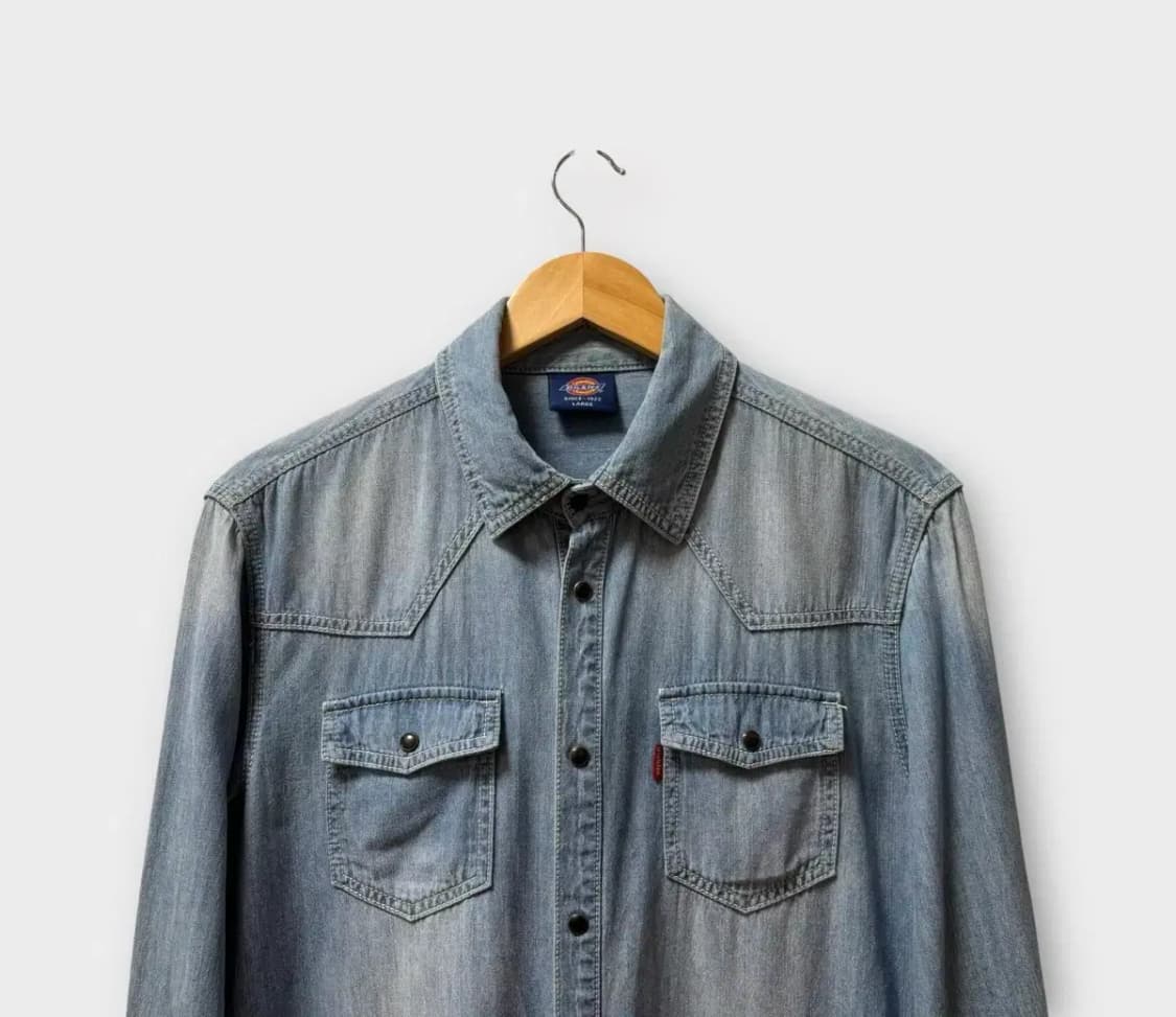 디키즈 Dickies 연청 데님셔츠 L 상품이미지2