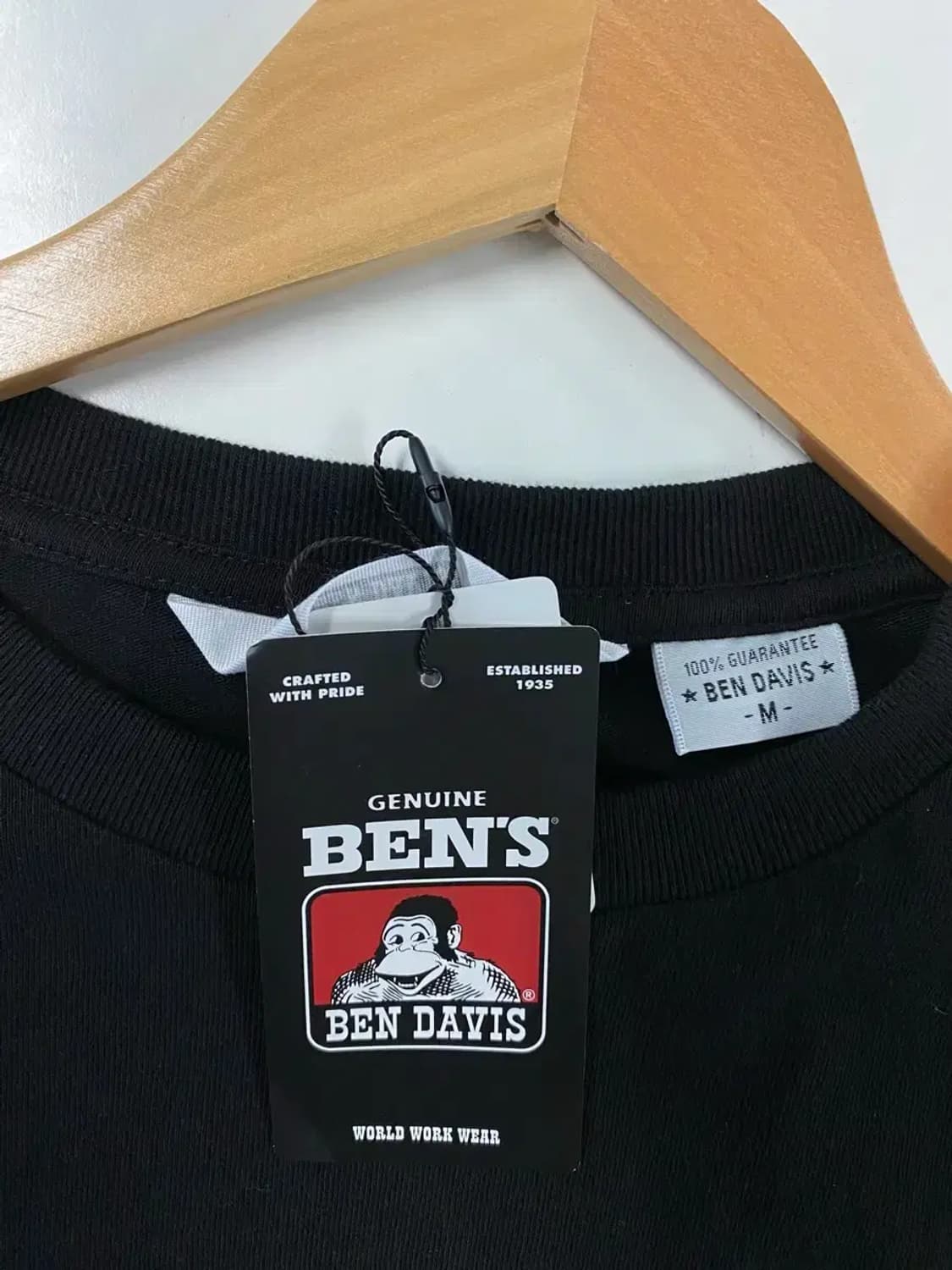 [새상품]벤 데이비스 BEN DAVIS  오리지널 프린트 블랙 M 상품이미지6