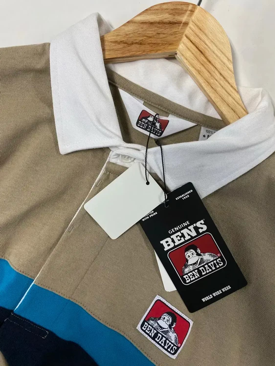 [새상품]벤 데이비스 BEN DAVIS 카라 럭비 티셔츠 L 상품이미지5