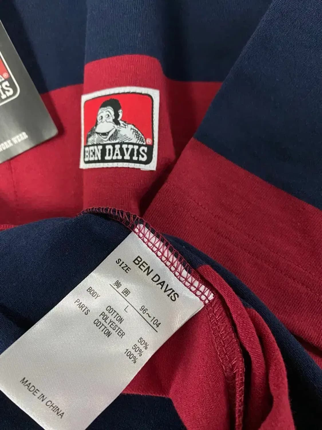 [새상품]벤데이비스 BEN DAVIS 카라 럭비 티셔츠 L 상품이미지6