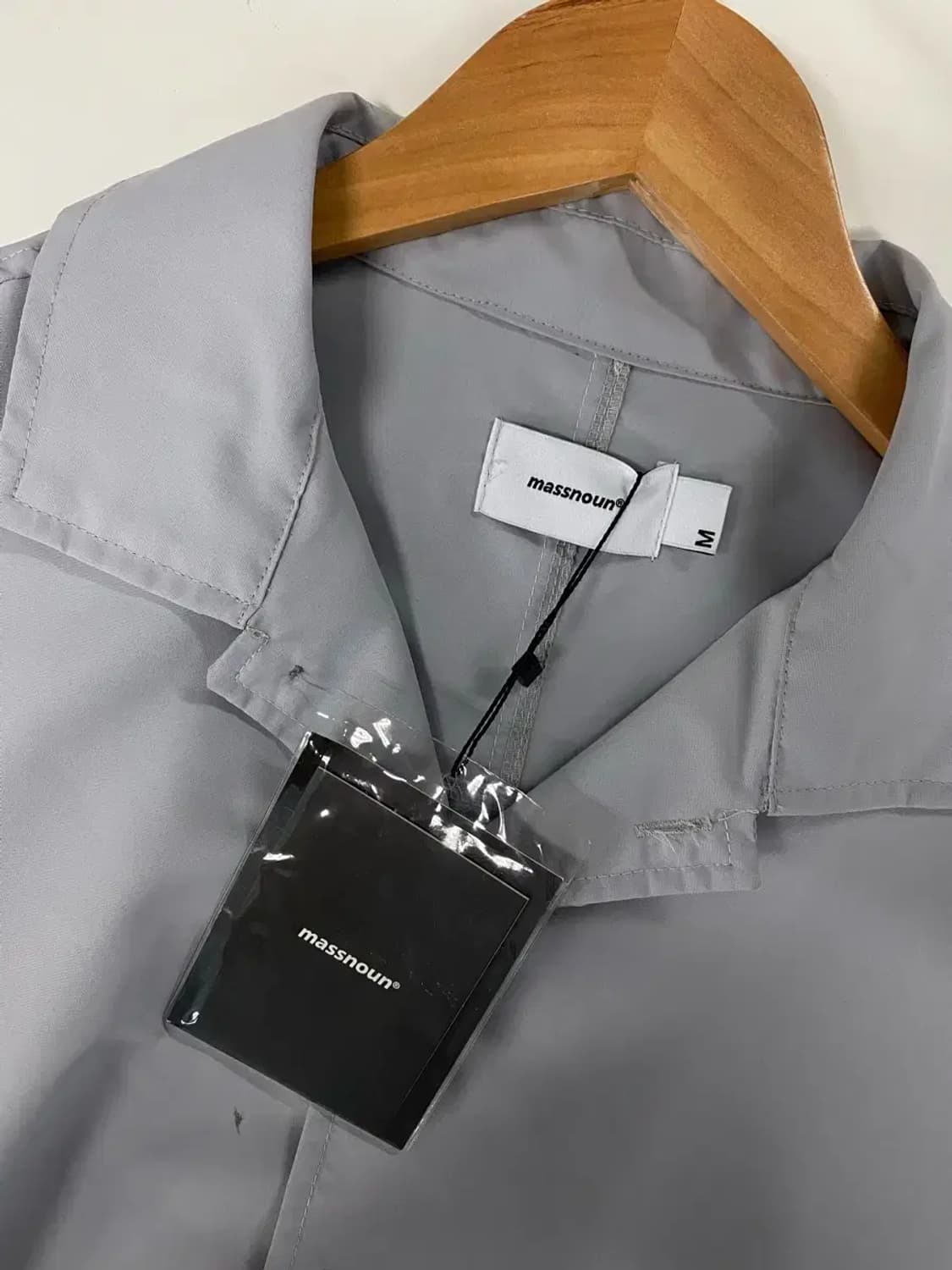 [새상품] 매스노운 오버핏 하프셔츠 그레이 M-L 상품이미지5