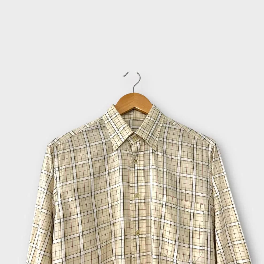 버버리 베이지 체크 셔츠 S 상품이미지2