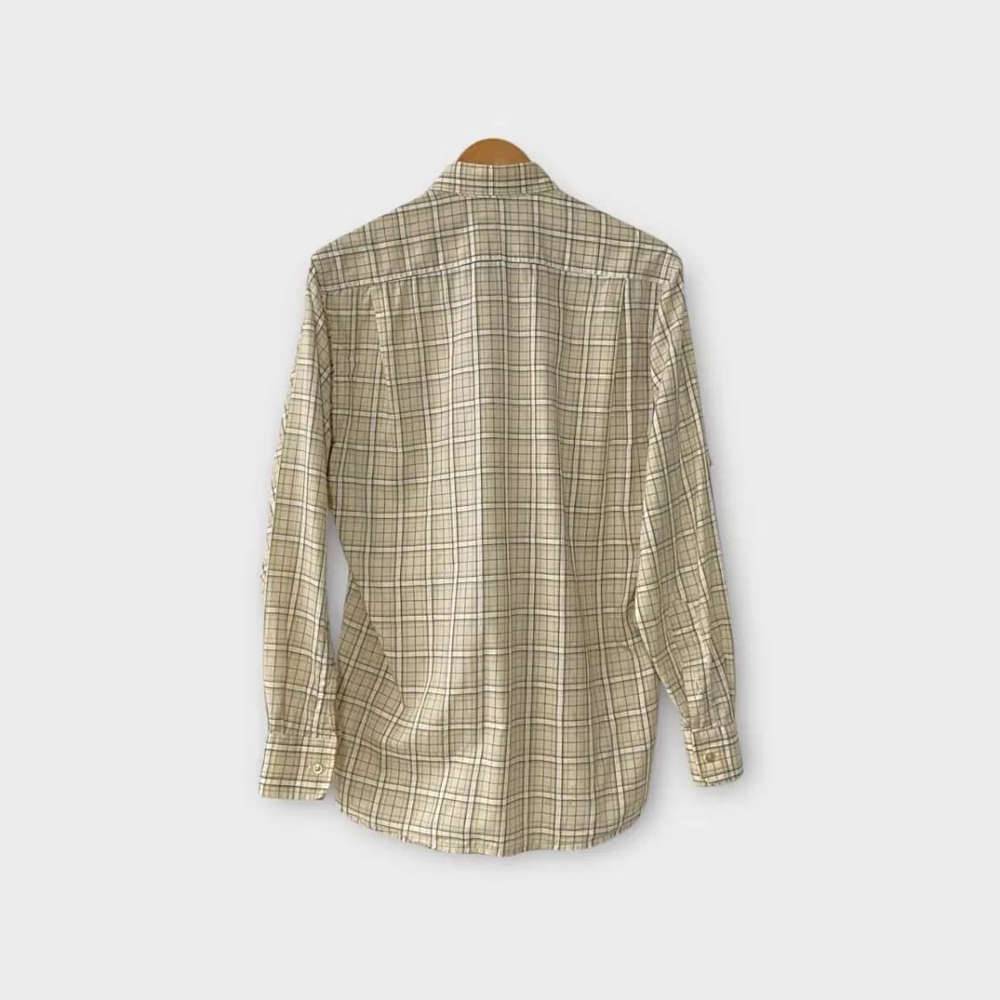 버버리 베이지 체크 셔츠 S 상품이미지3