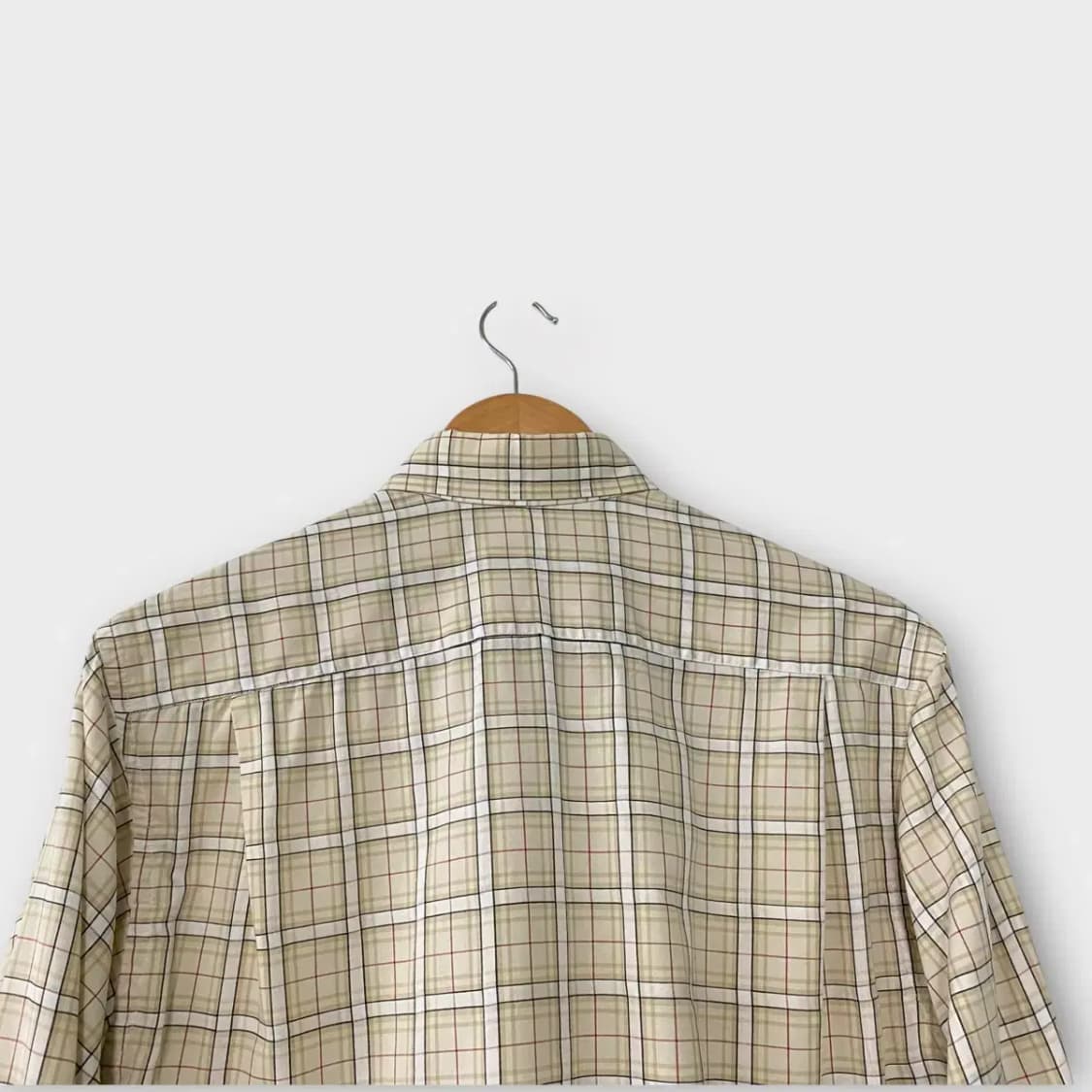 버버리 베이지 체크 셔츠 S 상품이미지4