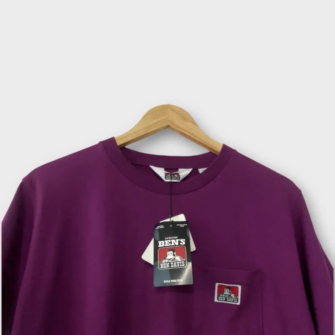 [새상품]벤데이비스 BEN DAVIS오리지널 로고 퍼플 라운드M 상품이미지3