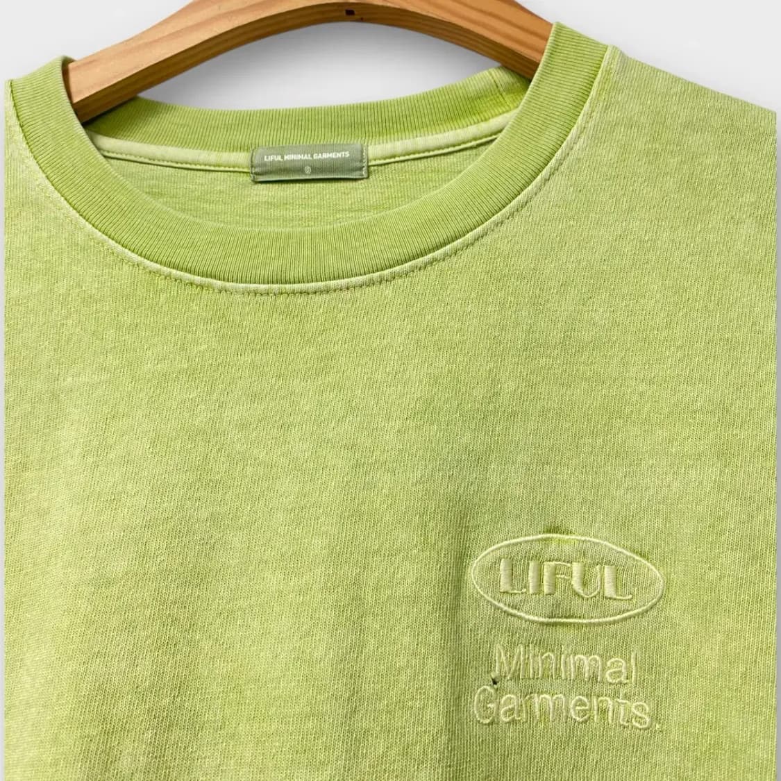 라이풀 로고  LOGO TEE yellow green  -0사이즈 상품이미지5