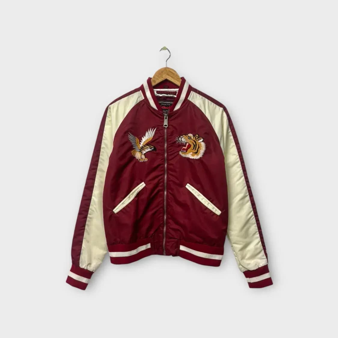 쇼트 독수리 자수 나일론 스카쟌 점퍼 M 상품이미지1