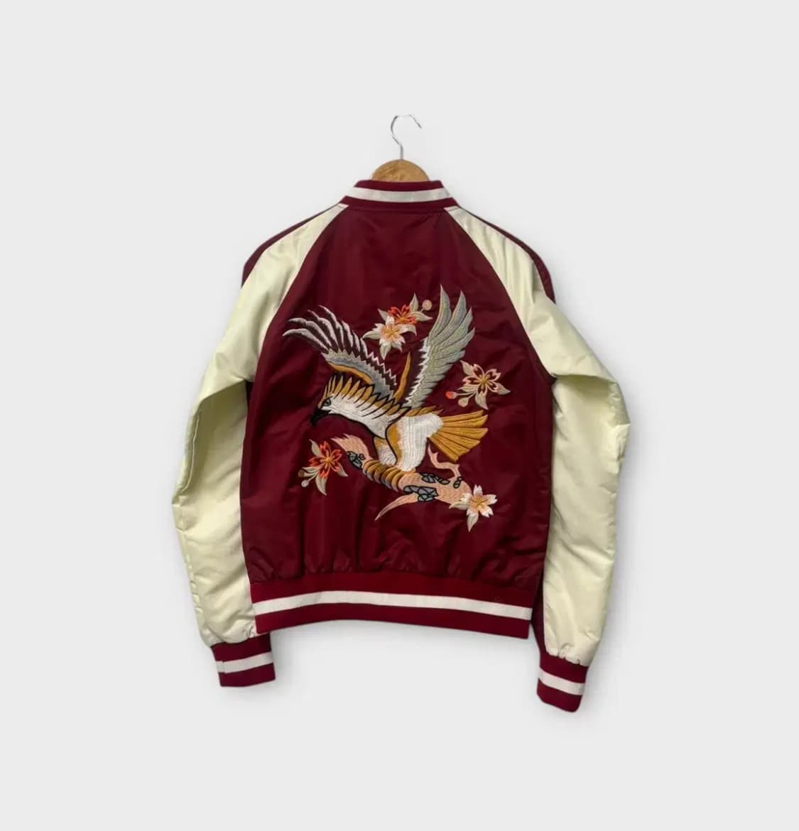 쇼트 독수리 자수 나일론 스카쟌 점퍼 M 상품이미지2