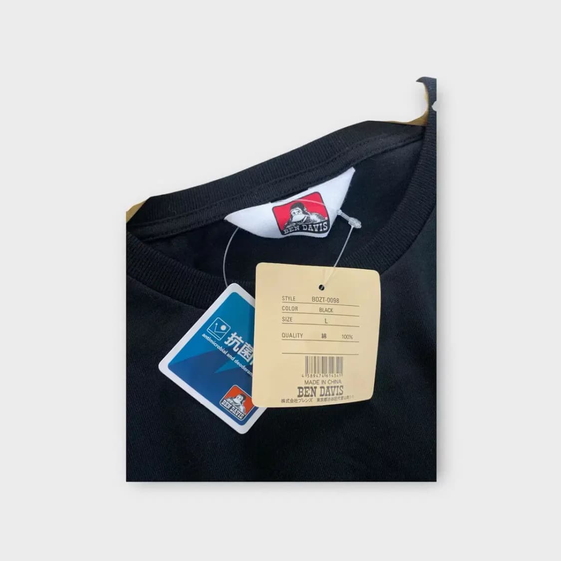 [새상품] 벤 데이비스 BEN DAVIS 블랙 반팔티L 상품이미지5